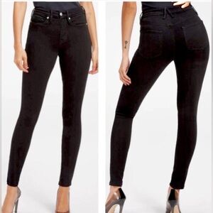 Good American good waist high waisted skinny jeans in faded black color size 26